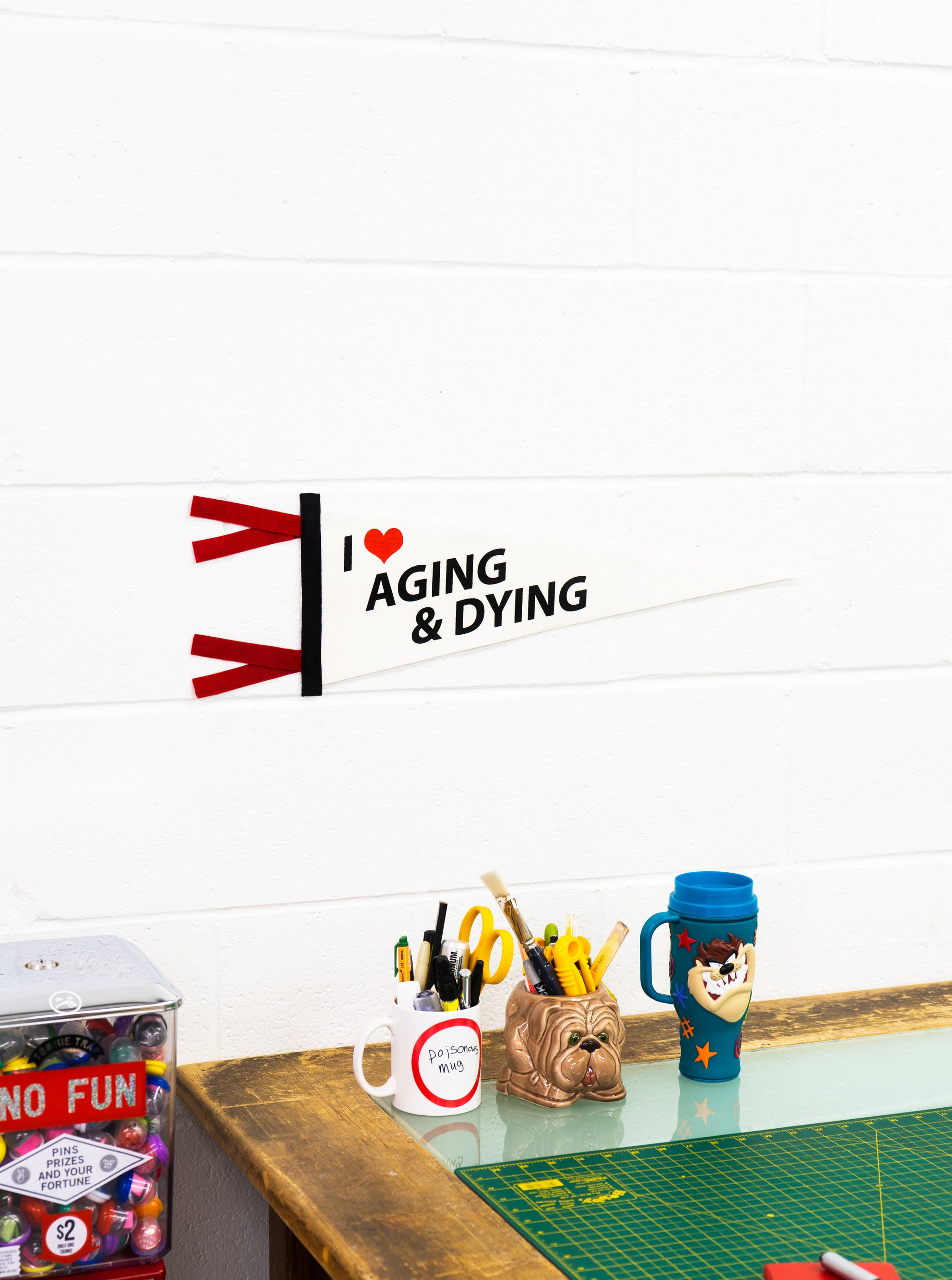 "Aging & Dying" Pennant