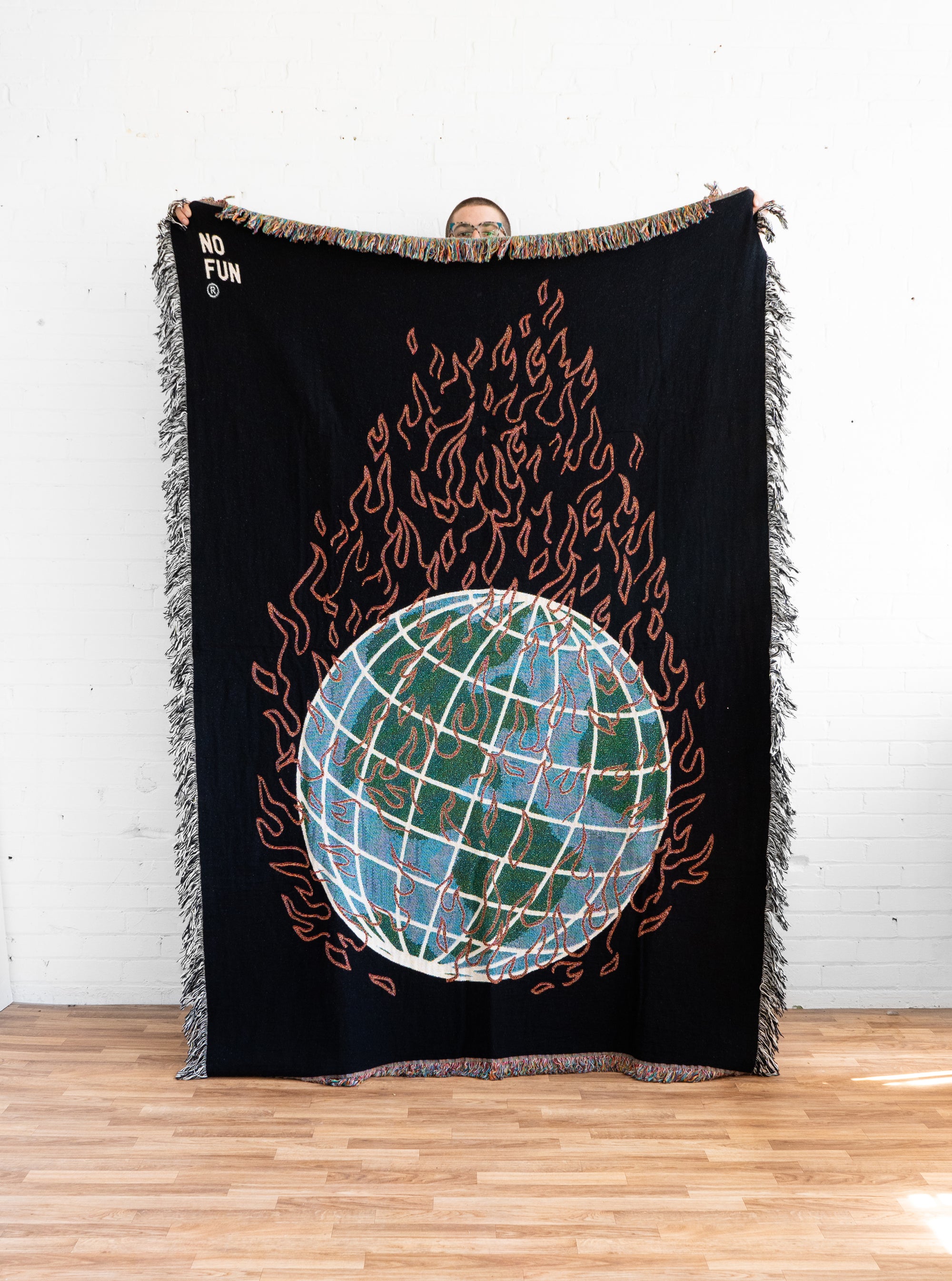 "Global Warming" Woven Blanket