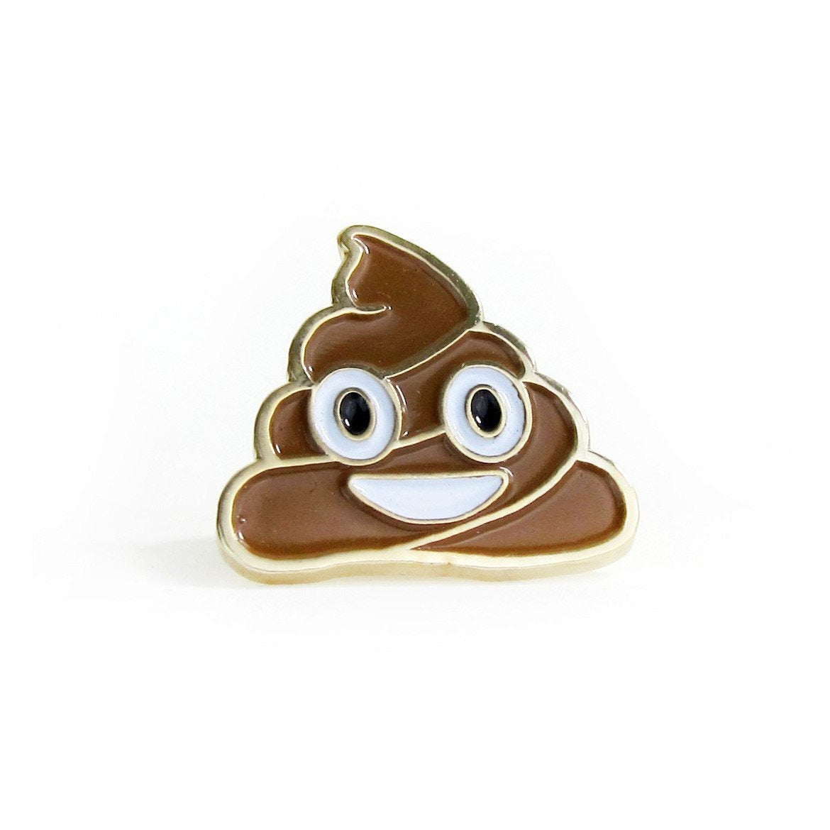 No Fun Press - "Happy Poop" emoji enamel lapel pin