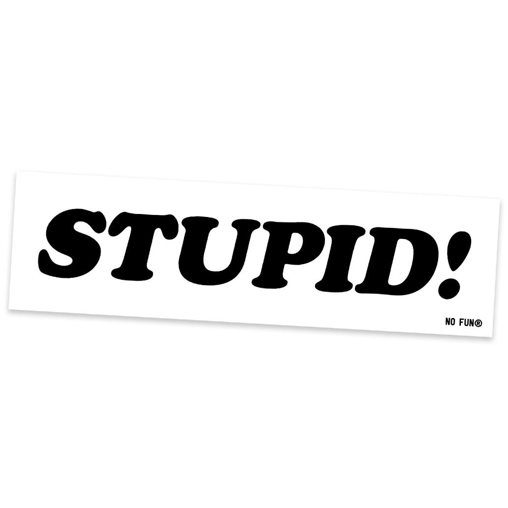 "Stupid!" Bumper Sticker