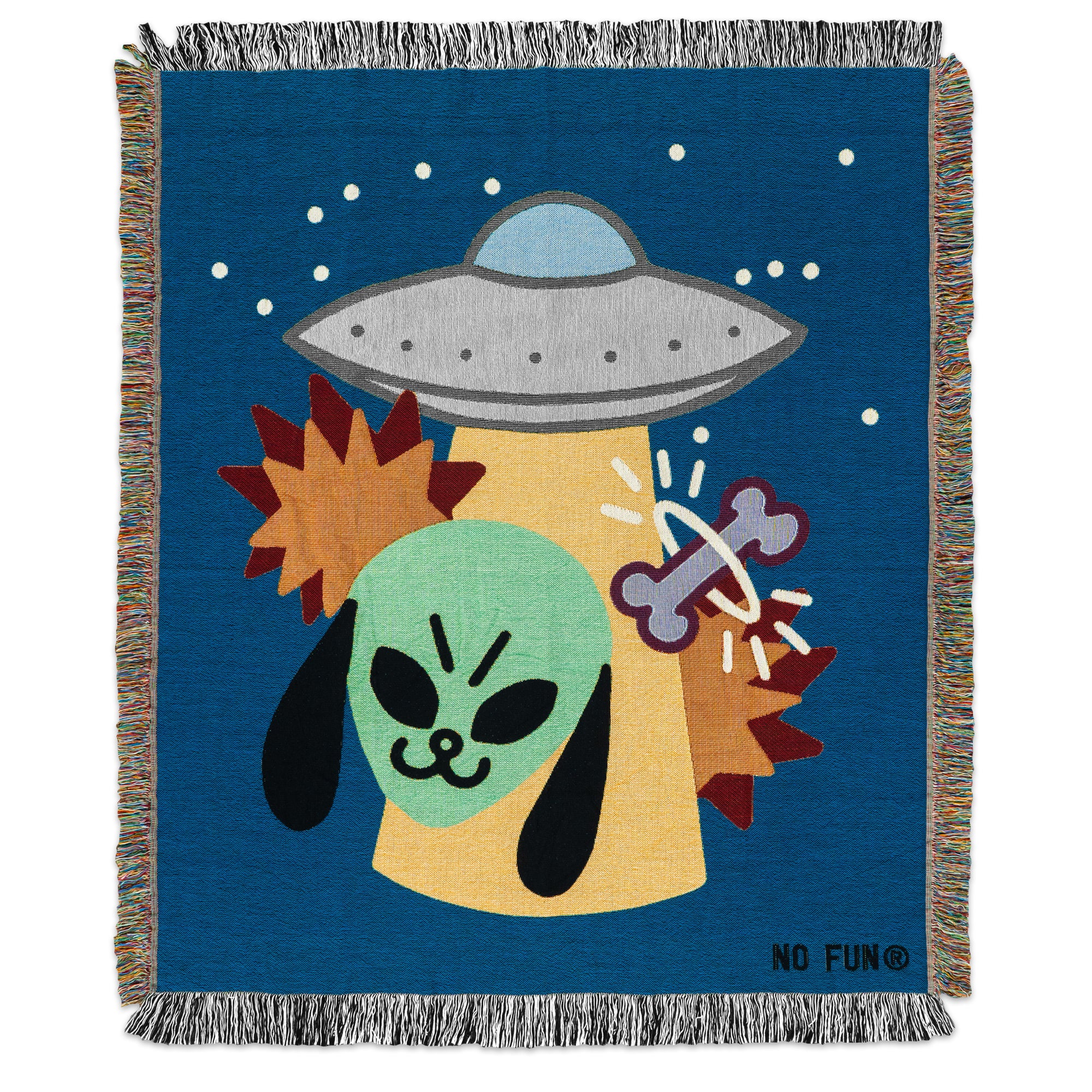 "Space Dog" Woven Blanket