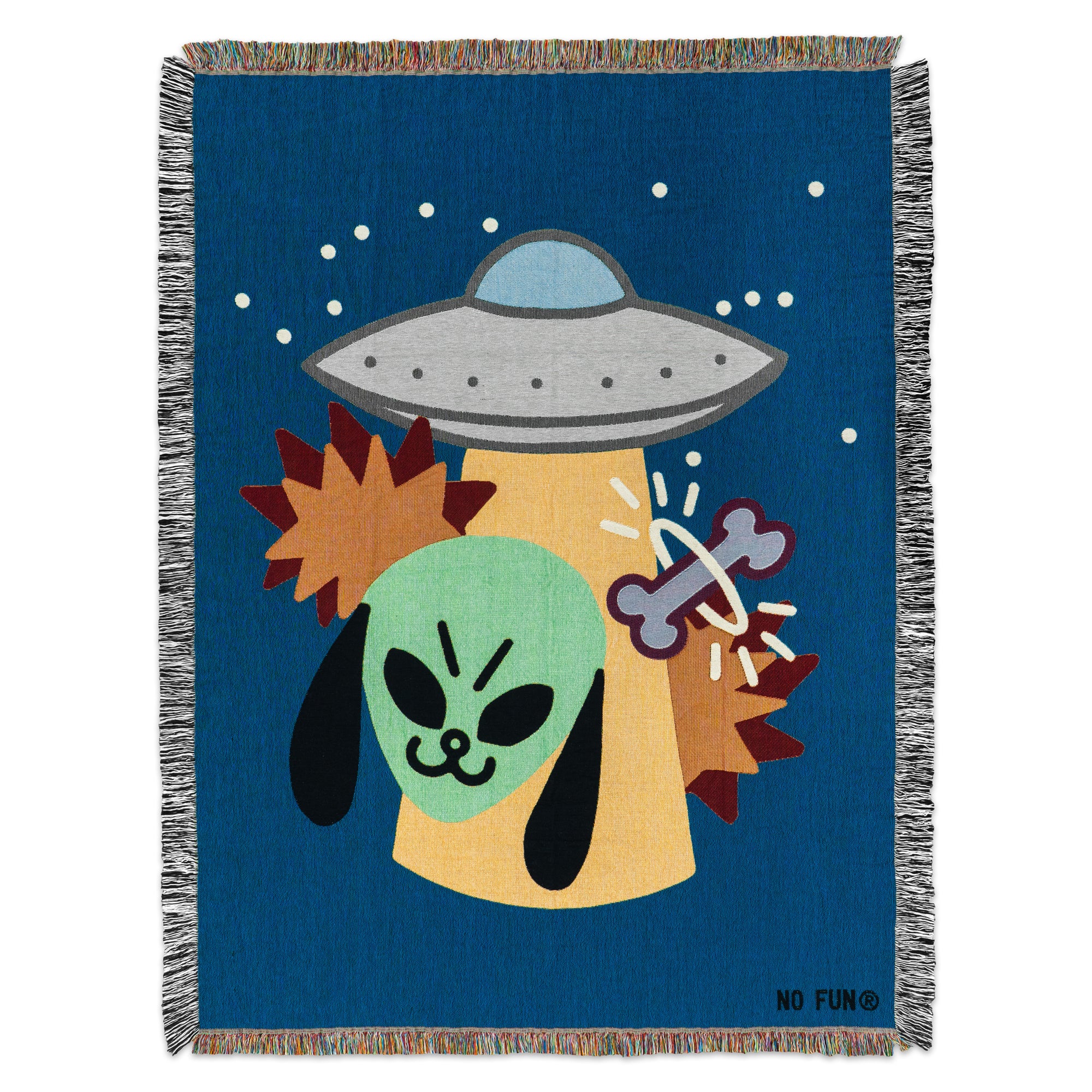 "Space Dog" Woven Blanket