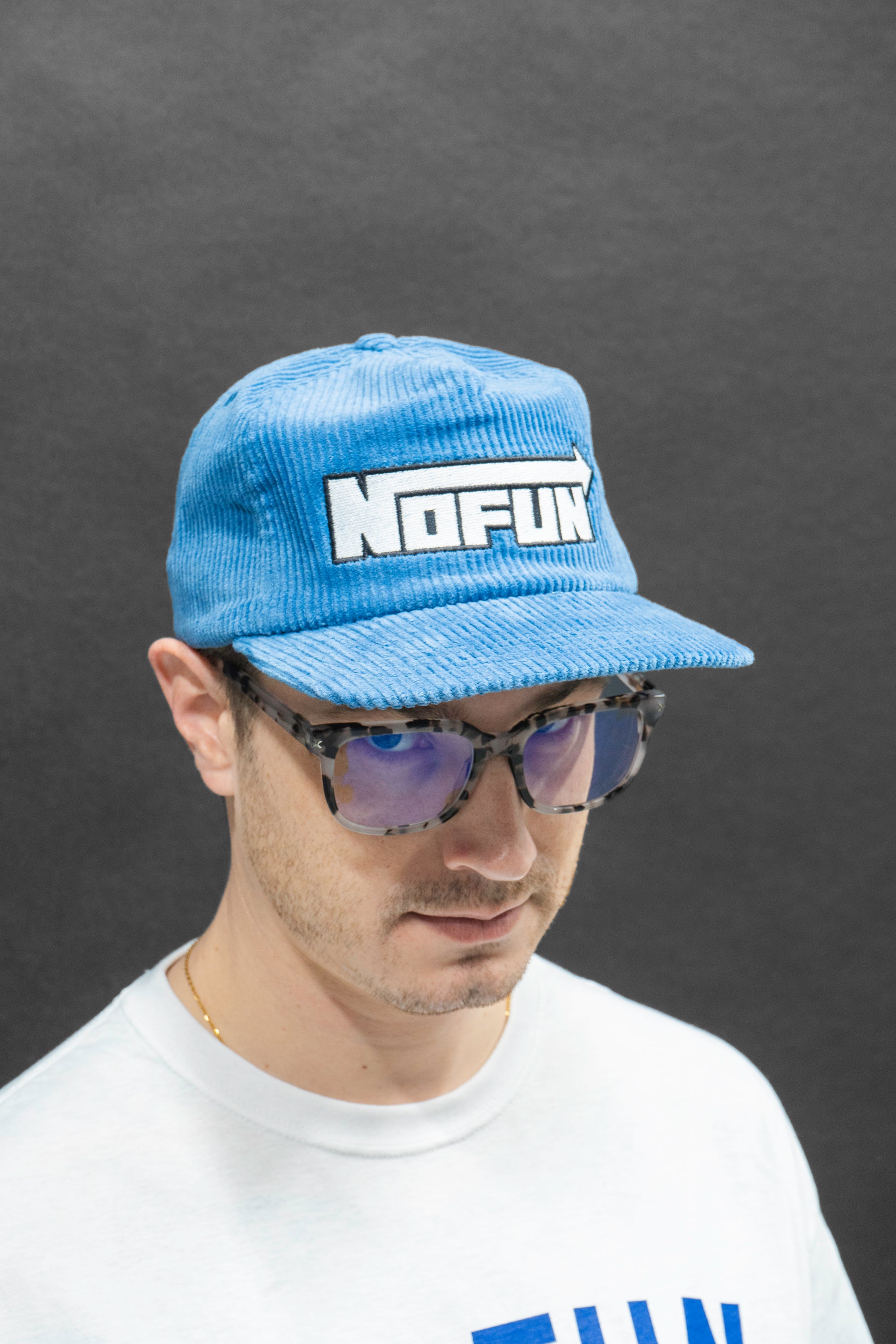 "Speed Boost" Corduroy Hat - Blue