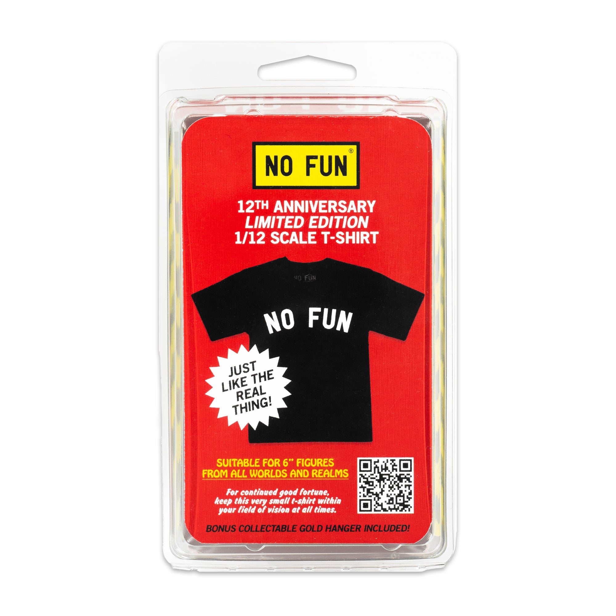 1/12 Scale Miniature "No Fun®" T-Shirt