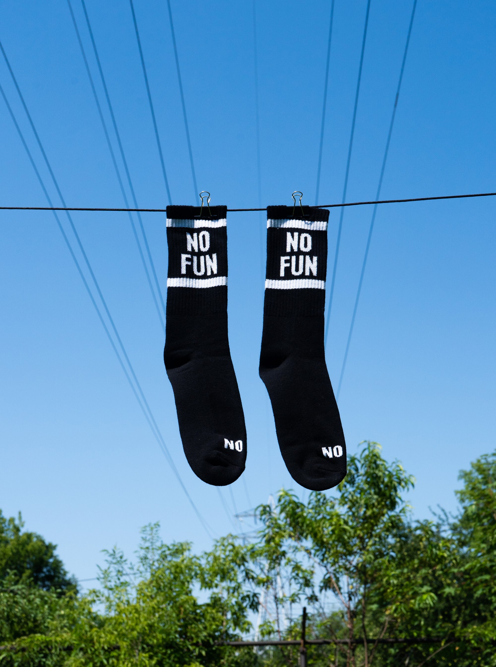 "No Fun®" Socks - Black