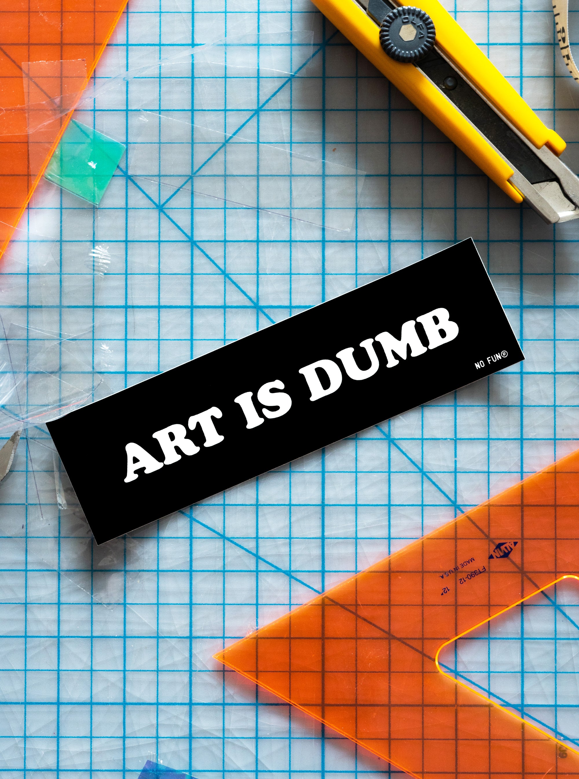 "Art is Dumb" Bumper Sticker
