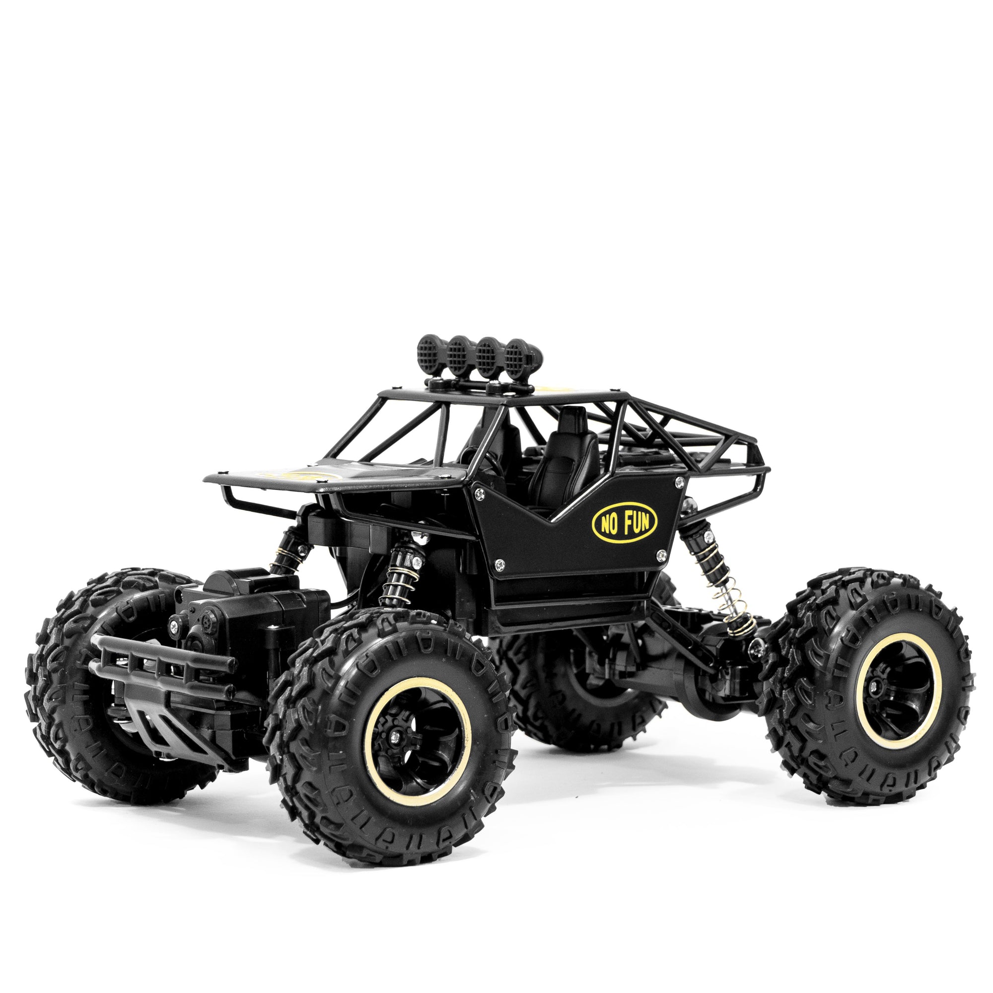 A WICKED RC car from No Fun®. Remote controlled, and oversized. Built for any terrain.